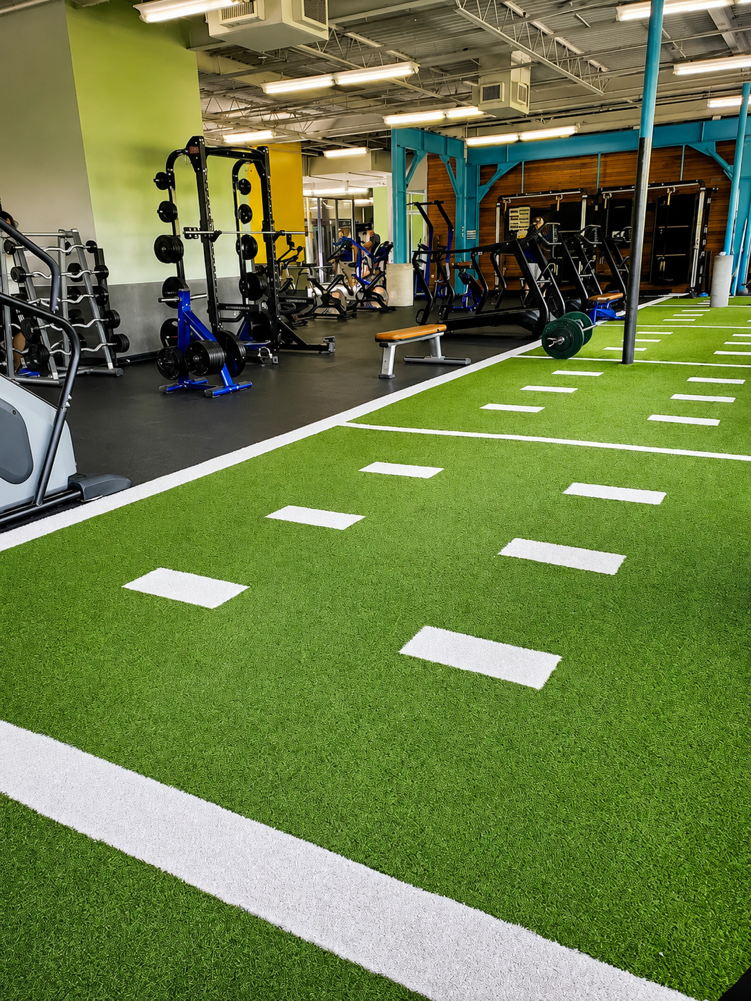 Turf, weights, and open space. Come move.