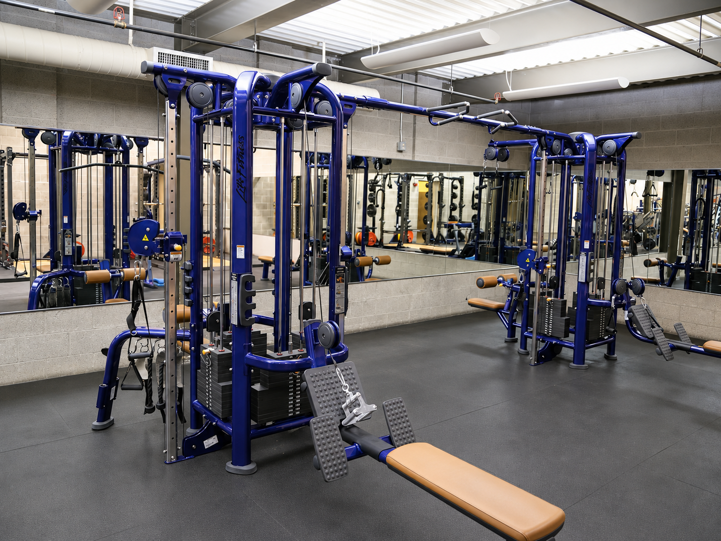 Barbells, benches, and room to work. Welcome to the main floor.